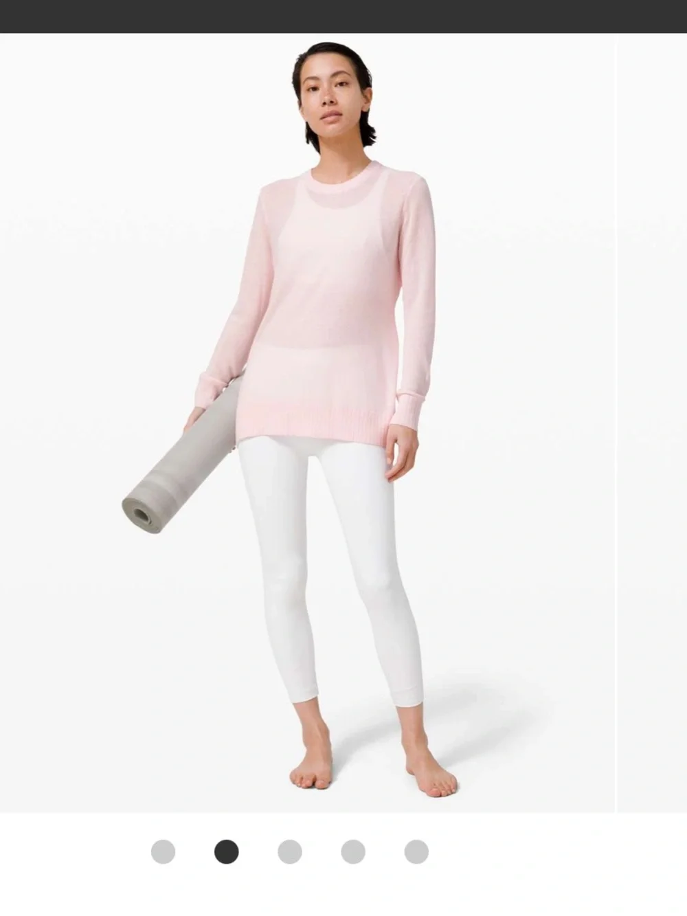 Lululemon Sincerely Yours Lightweight Pink Sweater Sz 10